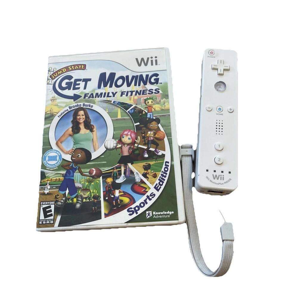 JumpStart:‎ Get Moving Family Fitness Sports Ed (Nintendo Wii) COMPLETE CIB H66